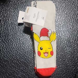 Pokemon x H&M Pikachu Red, Yellow and Cream Santa Socks